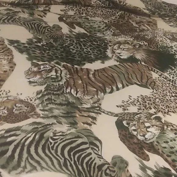 Wild African Animal Print/Jersey Type Material Tigers/ Zebras/ Lion/ Cheetahs.B